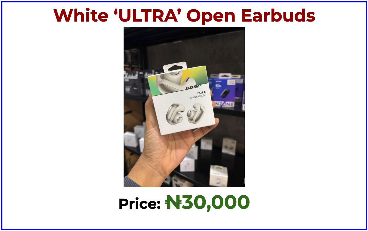 White ‘ULTRA’ Open Earbuds