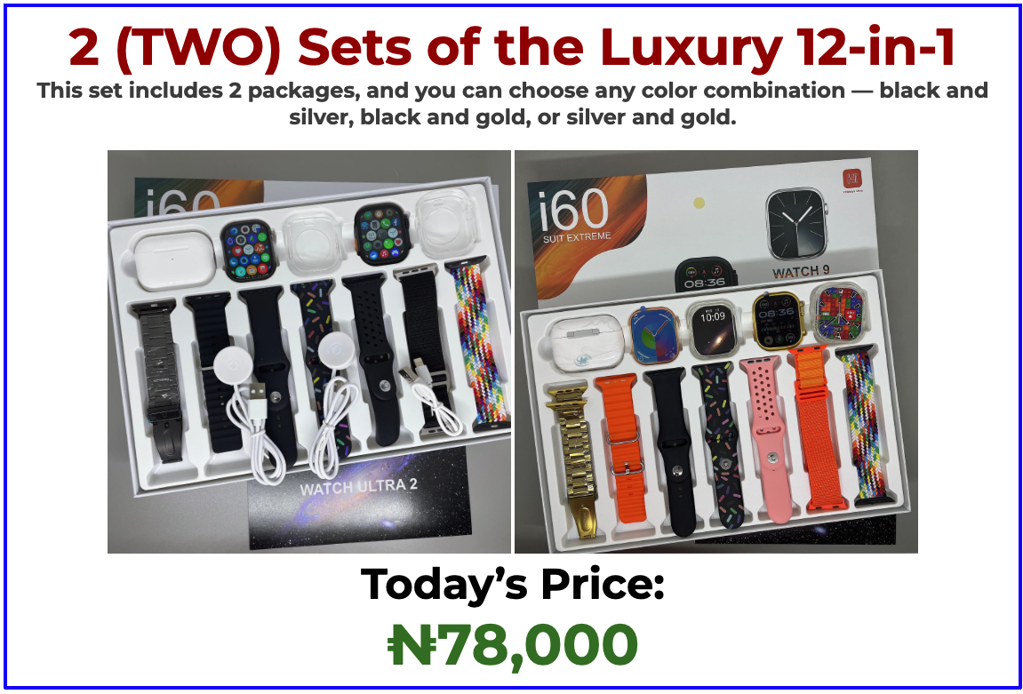 Black and Silver Color i60 smartwatch (The set with 2 watches)