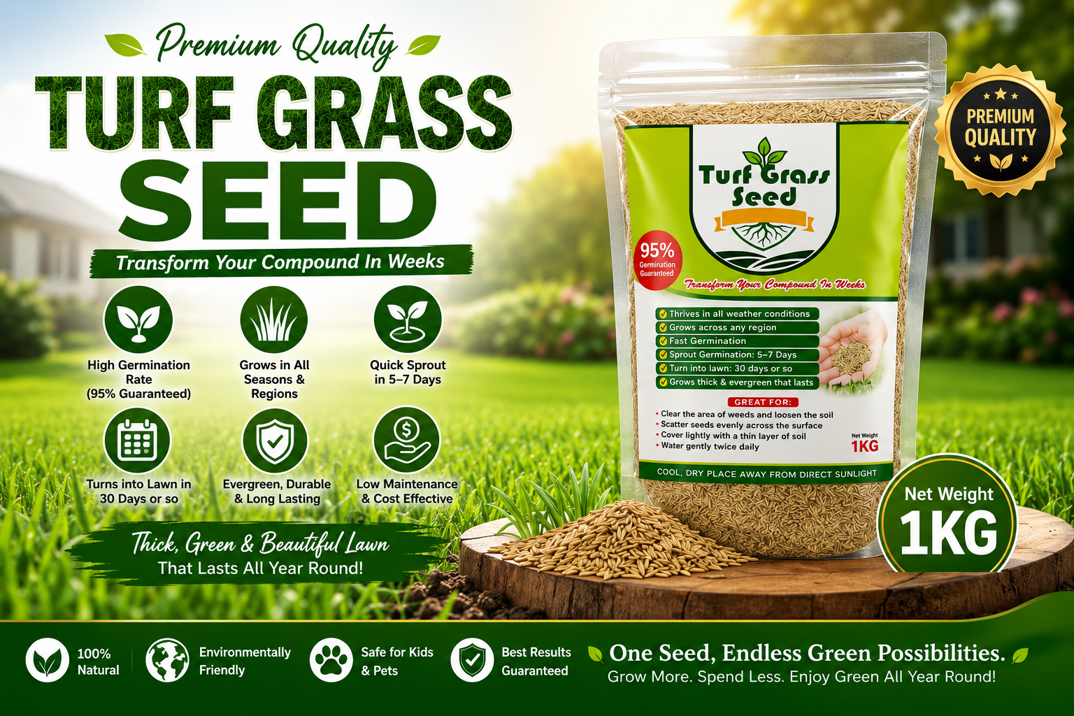 1KG GRASS SEED