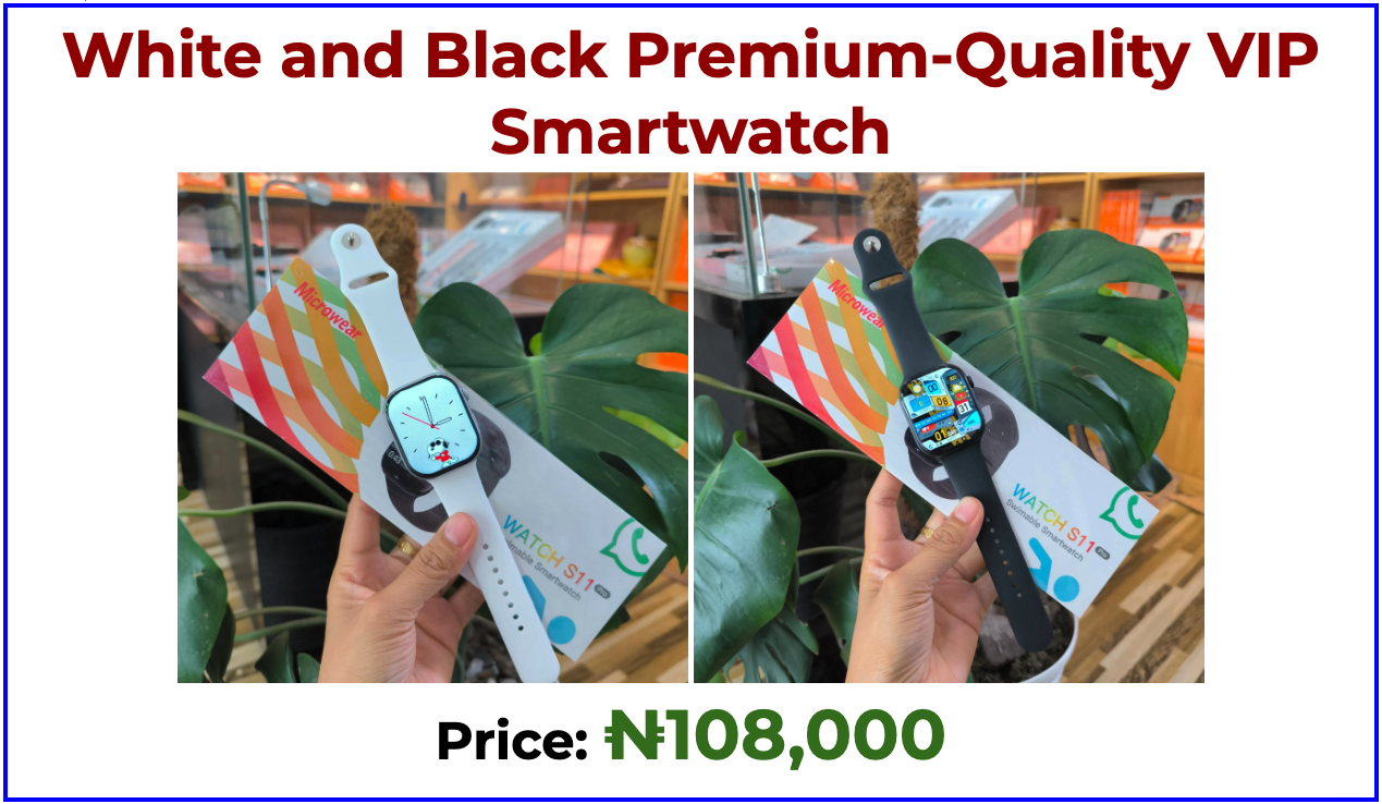 White and Black Premium-Quality VIP Smartwatch