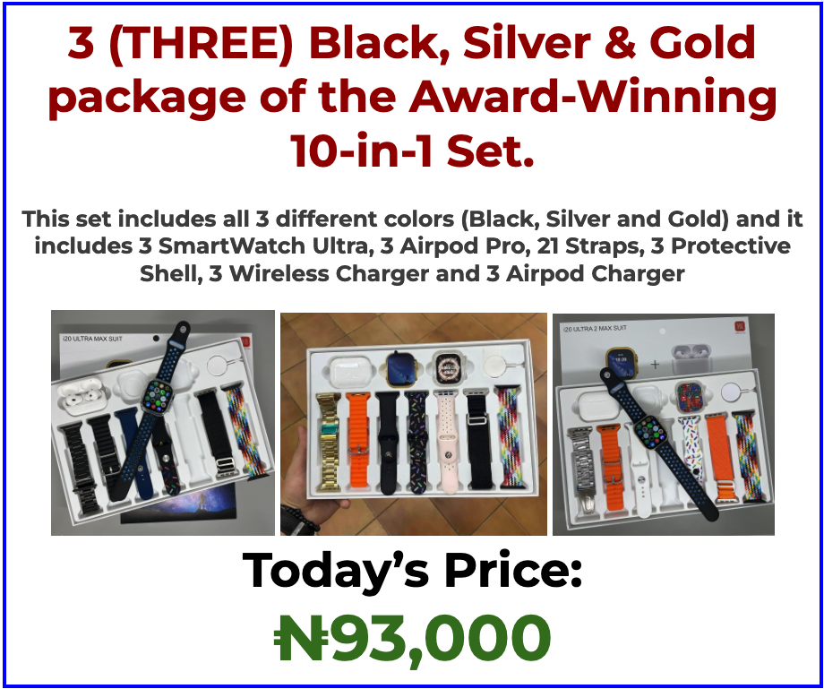 Black, Silver & Gold package of the Award-Winning 10-in-1 Set.