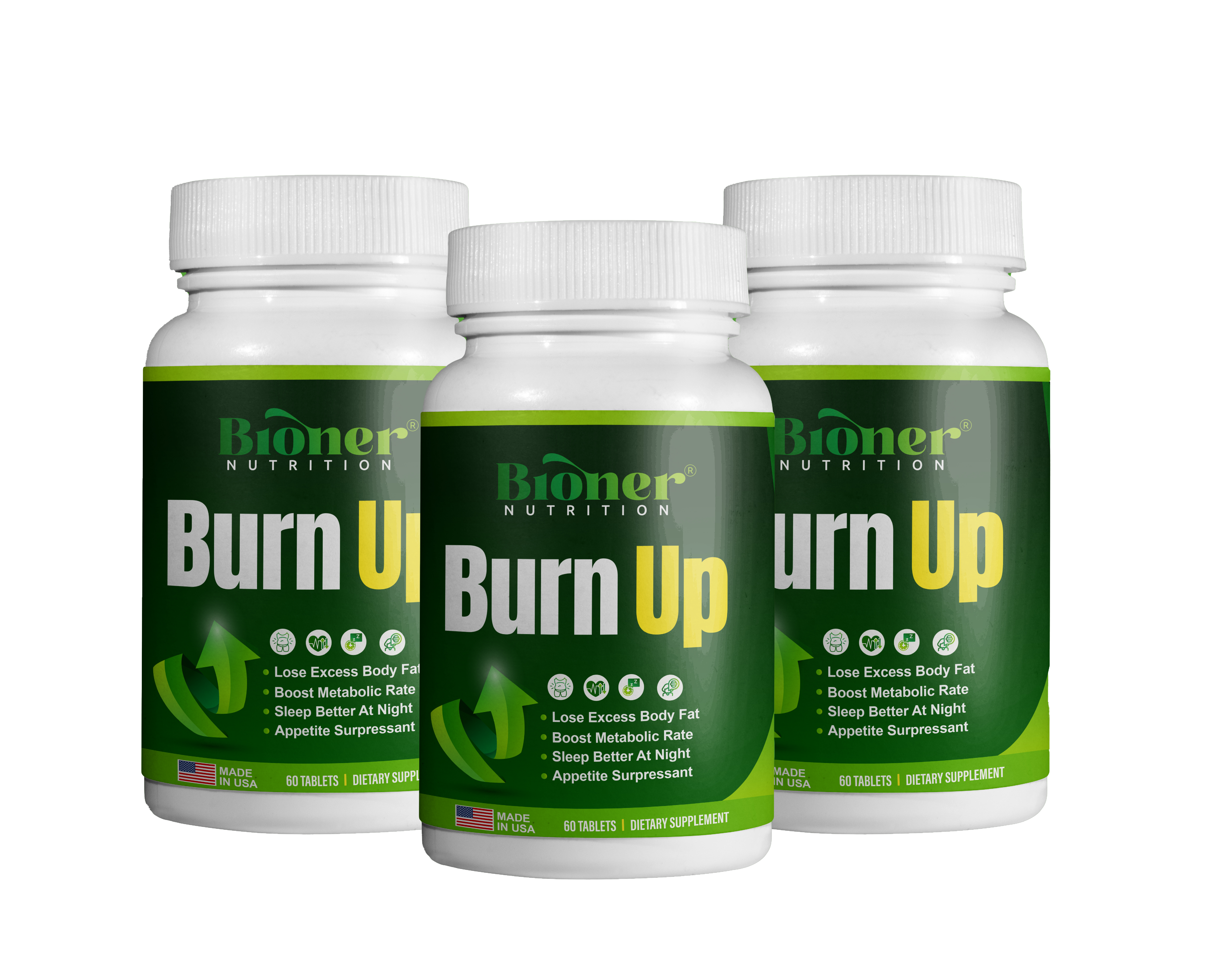 3 BOTTLES OF BURNUP CAPSULE