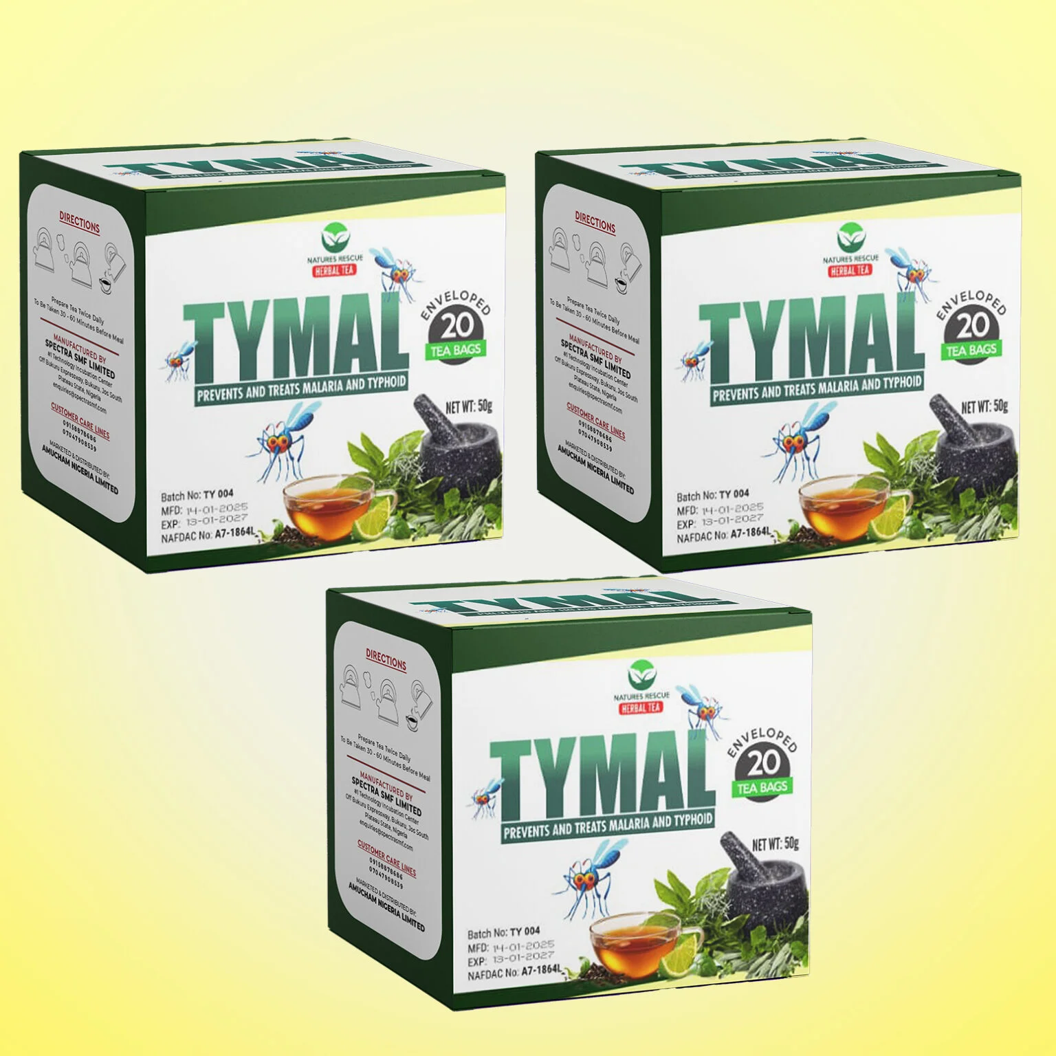 2 Packs Of Malaria Typhoid Knock Out + 1 Free 